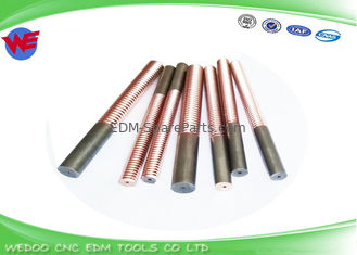 Kundenspezifische Länge EDM, die Wolframkupfer der Elektroden-M6 mit 1-Millimeter-Durchmesser-Loch verlegt